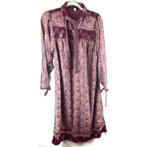 vintage 70s cottagecore floral dress prairie Ca M  Boho